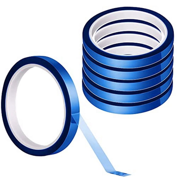 6 Rolls Heat Tape for Sublimation, Heat Tape Set for Electronics Crafts 10mmx108Ft (33M), Heat Transfer Tape