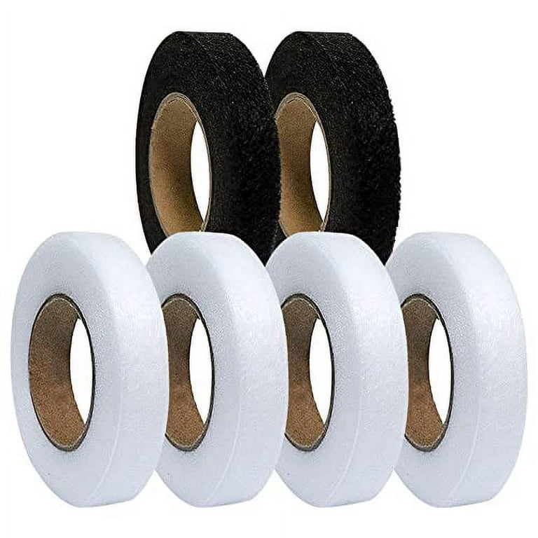 6 Rolls Iron On Hemming Tape - Adhesive Hem Tape for Pants Dresses Clothes  Curtains, Fabric Tape No Sew Hemming Tape, White, Black 