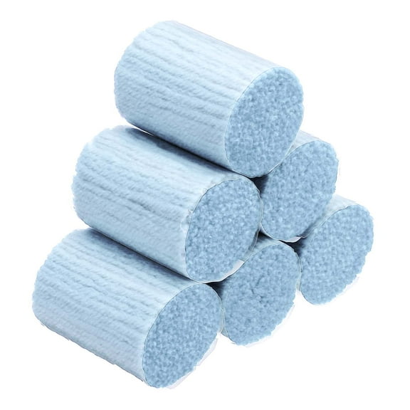 6 Rolls Latch Hook Yarn, Latch Hook Kit Yarn Precut Hook Rugs Yarn Making Crochet Bundles for Latch Hook Rug Adults Beginners Tapestry DIY Craft, Light Blue