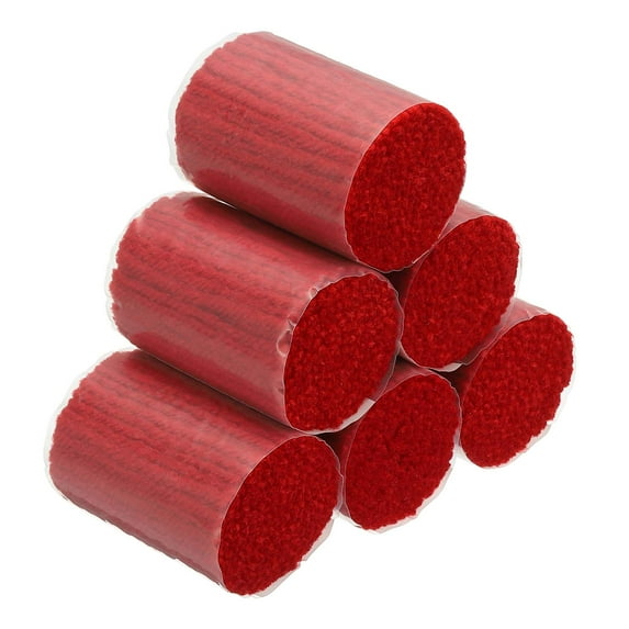 6 Rolls Latch Hook Yarn, Latch Hook Kit Yarn Precut Hook Rugs Yarn Making Crochet Bundles for Latch Hook Rug Adults Beginners Tapestry DIY Craft, Red