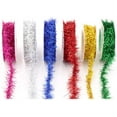 thumbnail image 1 of 6 Rolls Metallic Glitter Ribbons Christmas Tinsel Garland for Holiday Wedding Birthday Party Decoration Gift Wrapping, 1 of 7