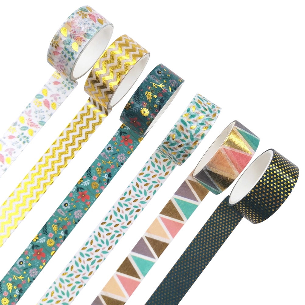 Guichaokj 6 Rolls Pocket Tape Plants Masking Colored Duct