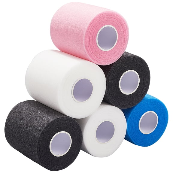 6 Rolls Pre Wrap Athletic Tape Sports Tape Athletic Prewrap 10.9 Yards Muti Color Headbands for for Hair Soccer Basketball