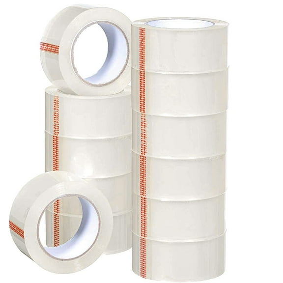 6 Rolls Premium Clear Carton Box Sealing Packing Tape 2.5 Mil Thick 2"x110 yard