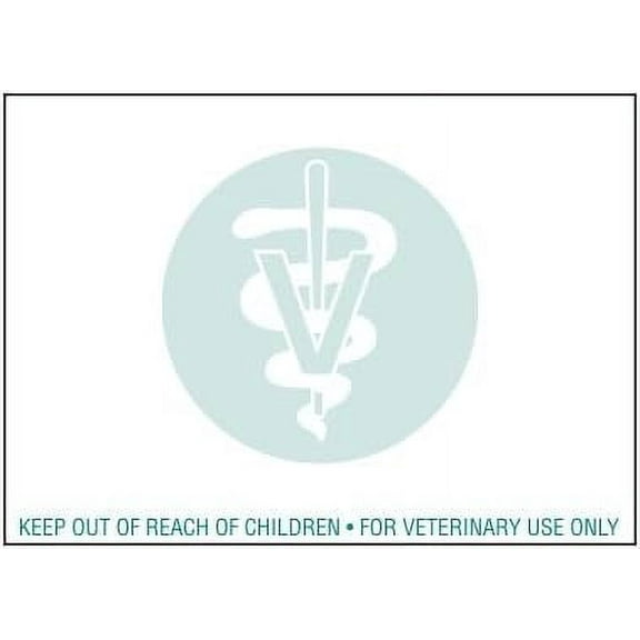 6 Rolls RJS Brand Veterinary Prescription Labels with Green Caduceus Symbol & Warning - 400 per roll - Compatible with 30258