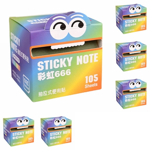 6 Rolls Rainbow Transparent Sticky Notes Semi-Translucent Index Tabs, Cute Planner Stickers and Memo Tape for Journaling Campus Office, Colorful Adhesive Notes for Organizing Highlighting, By Cosmug