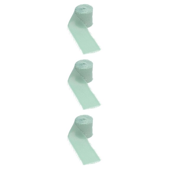 6 Rolls Edge Chiffon Ribbon Floral Belt Decorations for Wrapping, Wreaths, Crafts, Grosgrain Packing Accessories