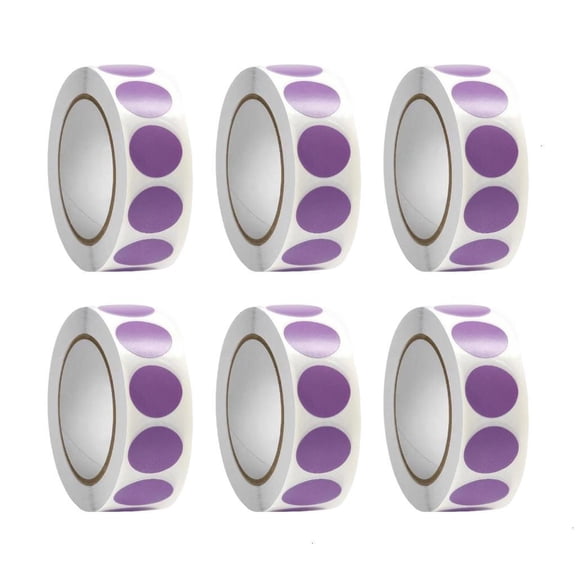 6 Rolls Red Dot Sticker Colour Coding Label Adhesive Round Sticker Label