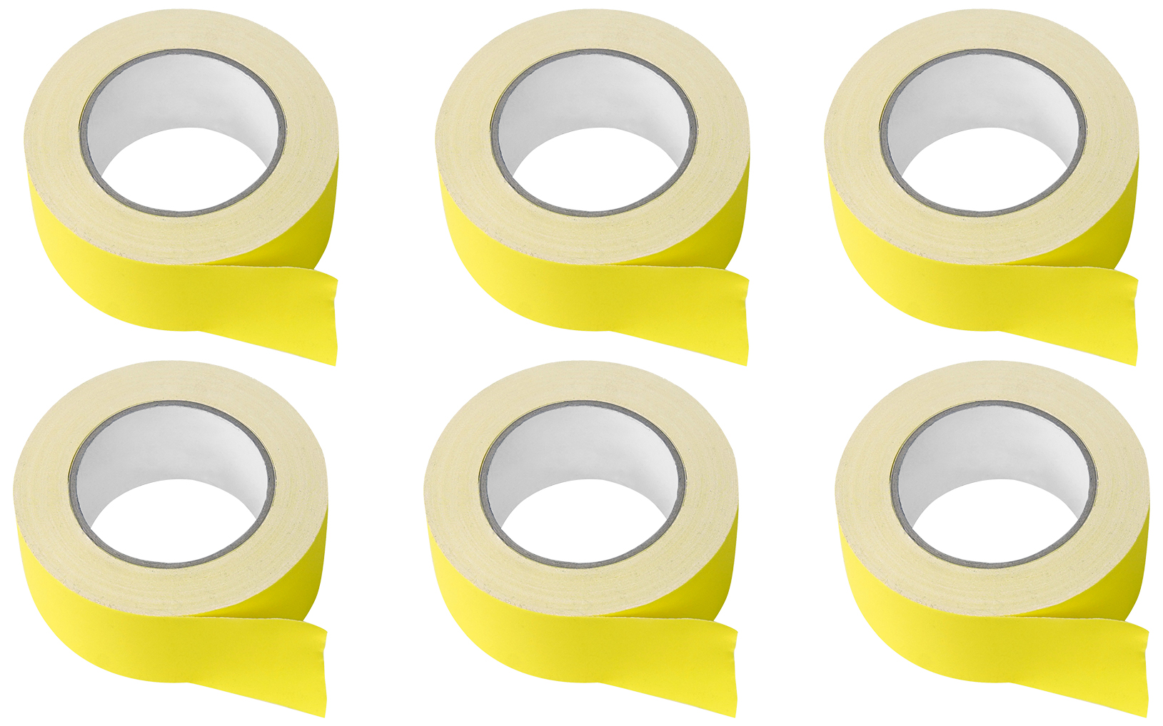 (6) Rolls Rockville Pro Audio/Stage Wire ROCK GAFF Yellow Gaffers Tape 2"x100 Ft - image 1 of 6