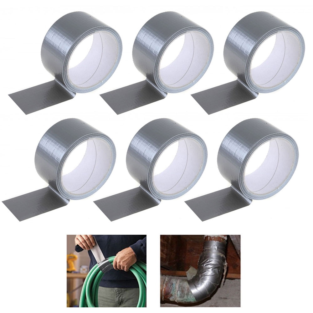 6 Rolls Silver Duct Tape Packaging Box Sealing Packing Carton 2 x 10