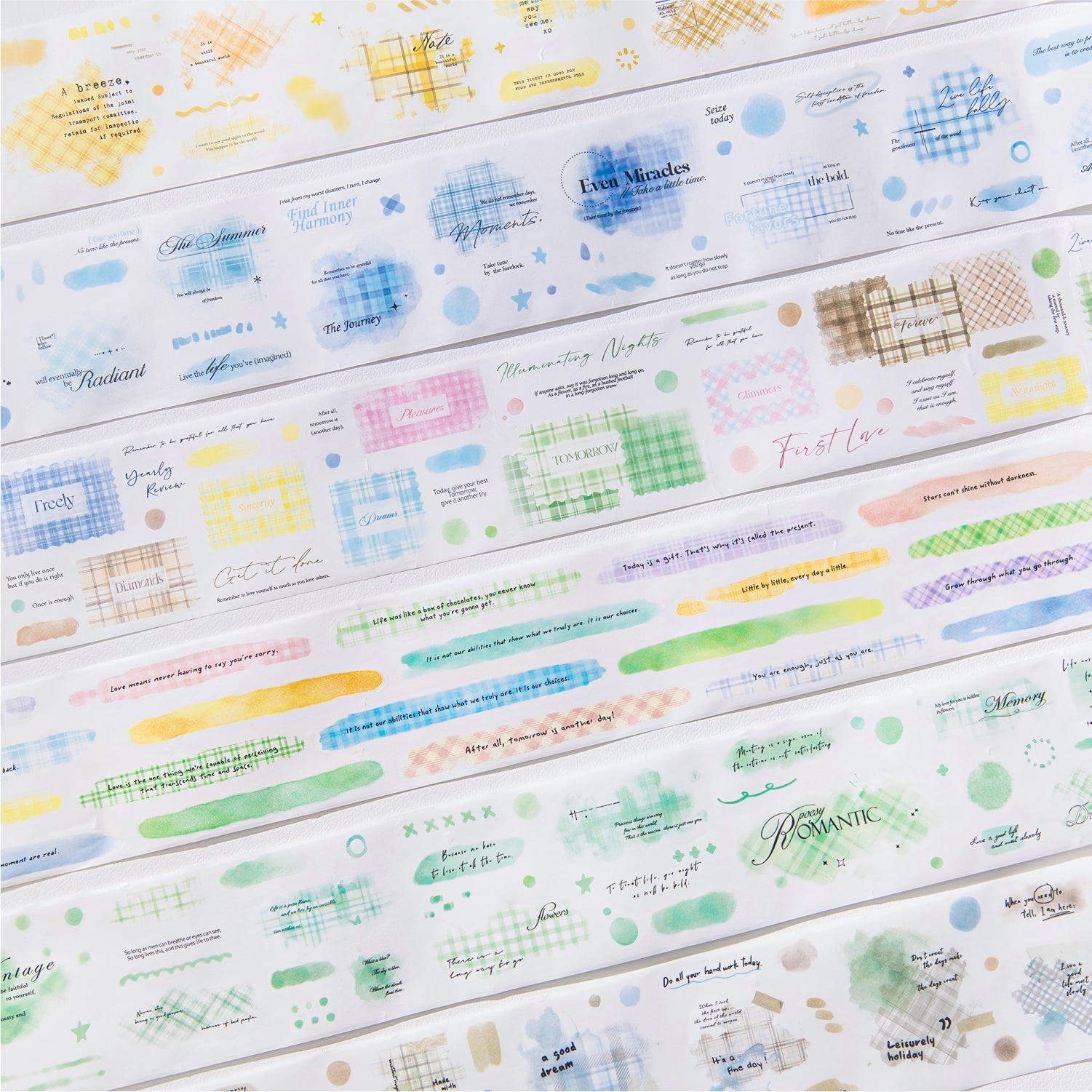 6 Rolls Washi Tape Set, Scrapbook Crafts Floral Decorative Masking Tape for Journaling Planner Card Making Album Art Teacher Classroom Supplies