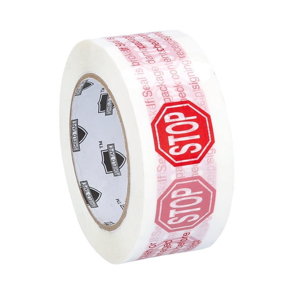 MedicalMartByMail 6 Rolls White Caution Stop Tapes Carton Sealing 2 Mil 2.83 Inch x 110 Yards