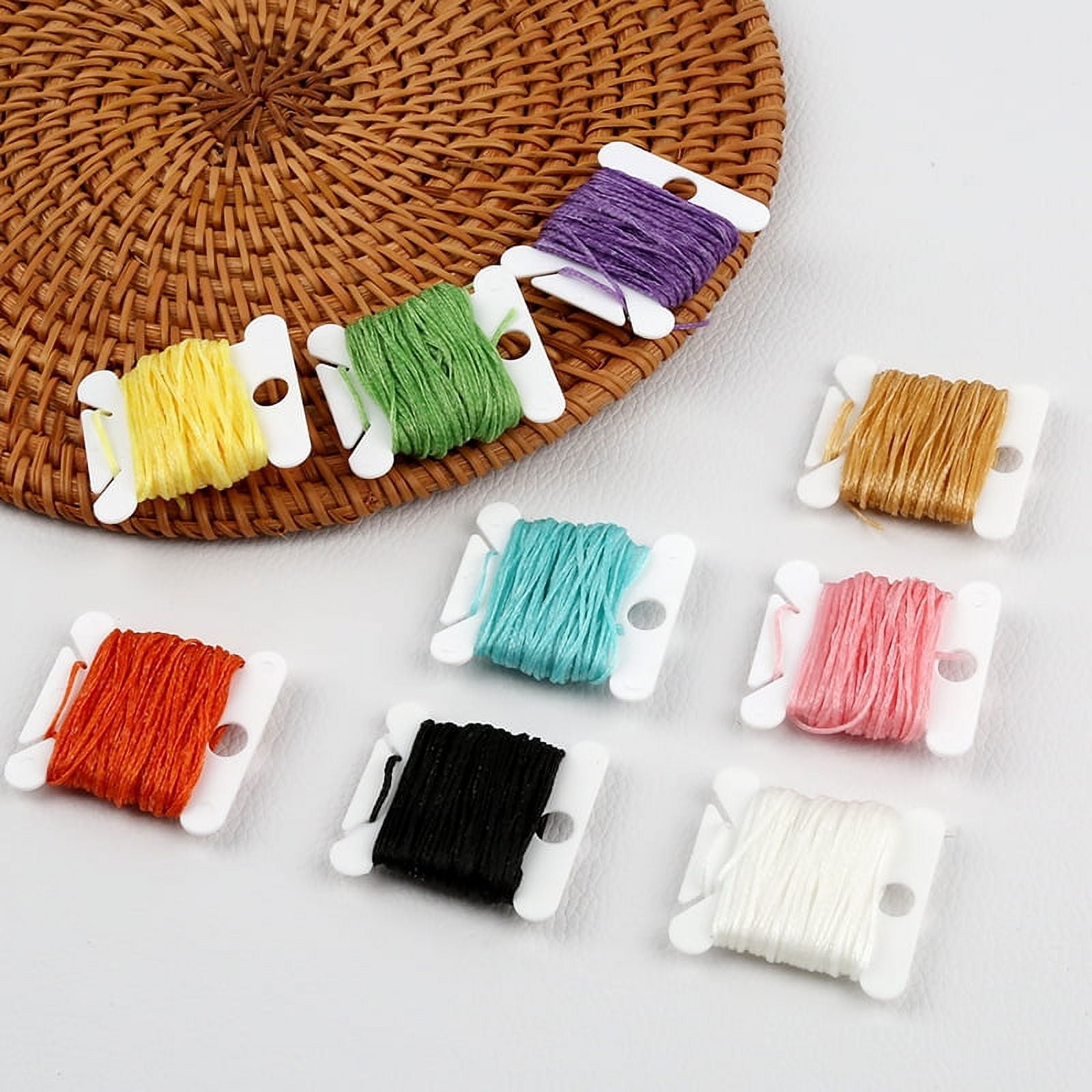 6 Rolls of Functional Sewing Waxed Threads Cords Craft Waxed Threads ...