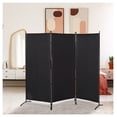 6' Room Divider, 3 Panel Privacy Screen for Home, Black - Portable ...