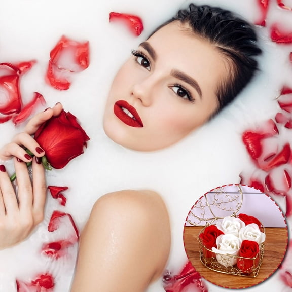 6 Rose Soap Flower Gift Surprise Surprise Box Valentine'S Day Birthday Simulation Gift Surprise Surprises For Her Home Decor Decorations