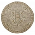 thumbnail image 1 of 6â€™ Round Beige Distressed Medallion Area Rug, 1 of 7