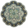 thumbnail image 1 of 6â€™ Round Blue Ornate Medallion Area Rug, 1 of 8