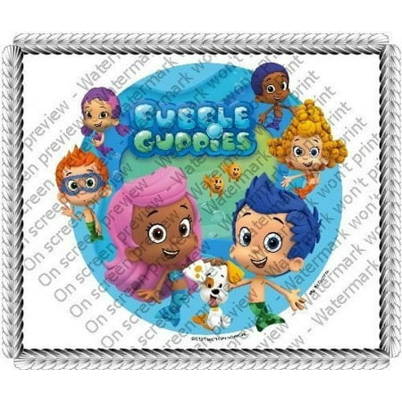 6 Round ~ Bubble Guppies Molly Birthday ~ Edible Icing Image Cake/Cupcake Topper!!!