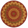 thumbnail image 1 of 6â€™ Round Orange Decorative Area Rug, 1 of 8