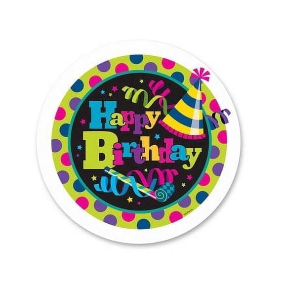 Happy Birthday Hats Confetti Edible Icing Image Cake topper, by Tnct.
