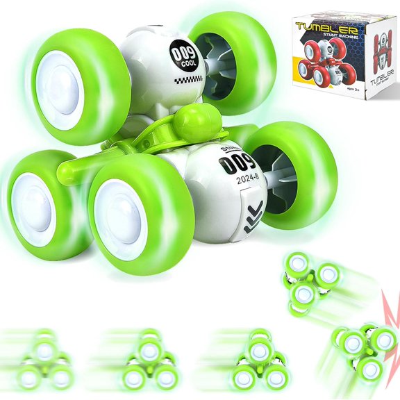 6 Rounds Inertia 360° Rotating Stunt Car Toys 3-6 Year Old Kids Pull Back Truck for Toddler Boys for Ages 3 4 5 6,Push and Go Vehicle for Kids 3-5 Year Old Christmas Birthday Present(Red)