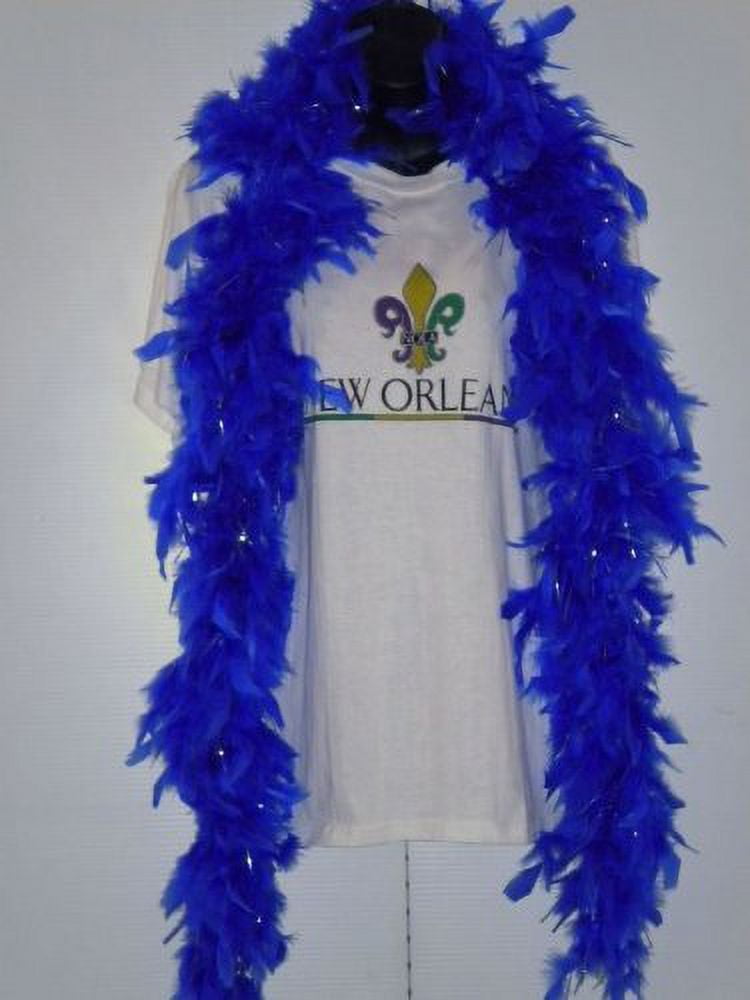 6' White Boa with Silver Tinsel (Each)