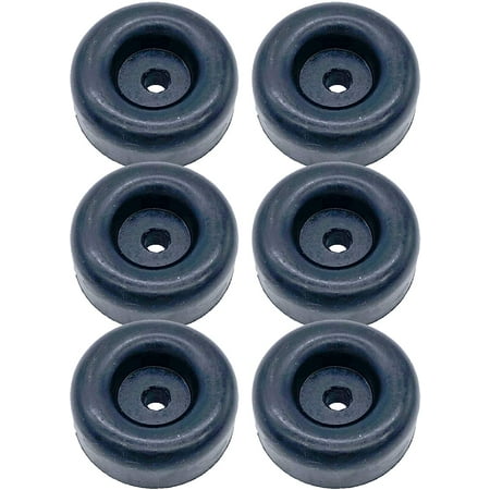 6 Rubber Bumper for Trailer Ramp Door Truck 2.5" Round Replacement Cargo Stop (6)