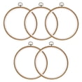 thumbnail image 1 of 6" Rubber Round Embroidery Hoop Frame Cross Stitch Hoops Ring, 5 Pack, 1 of 6