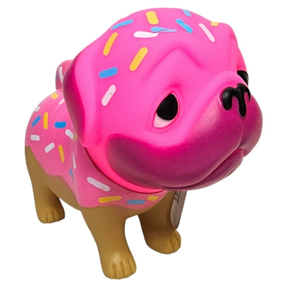 6" Rubber Squeaking Pug (Confetti) . Fun Carnival Prize and Figure. Includes Police, Bee, Confetti, Firefighter, Tie Dye