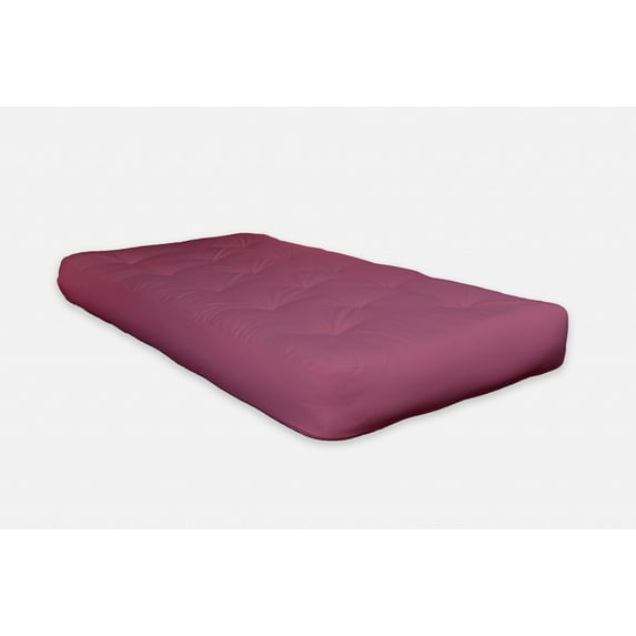 6" Ruby Single Foam Full Futon, 75 In. x 54 In. in Red