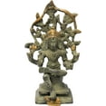 thumbnail image 1 of 6" Rugged Dakshinamurti Shiva Brass Handmade Teaching Guru, 1 of 2