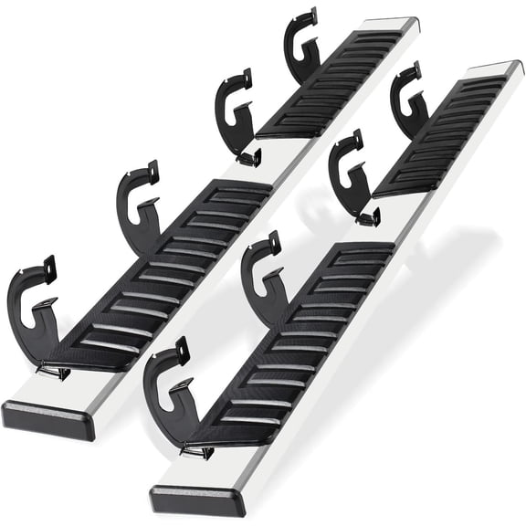 6" Running Board Side Step Nerf Bar For 09-2014 Ford F150 Super Cab/Extended Cab