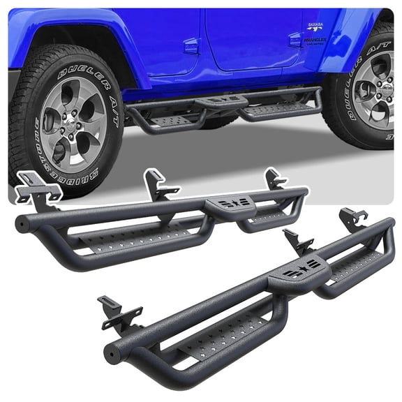 6" Running Boards for 2020-2026 Jeep Gladiator JT 4 Door, Drop-Down Side Steps, Heavy-Duty Carbon Steel Nerf Bars, Black