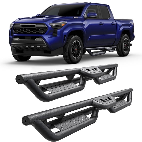 6" Running Boards for 2024-2026 Toyota Tacoma Double/Crew Cab Drop Step Nerf Bar