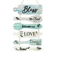thumbnail image 1 of 6 Rustic Wooden Kitchen Wall Decor Signs With Hanging Cord, Dining Room Living Room Neutral Wall Art, 18 X 2 Inch Each, Food Before Us Family Love Themed Design, 1 of 8