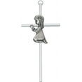 6 SILVER GIRL WALL CROSS BABY INFANT CHRISTENING BAPTISM SHOWER by