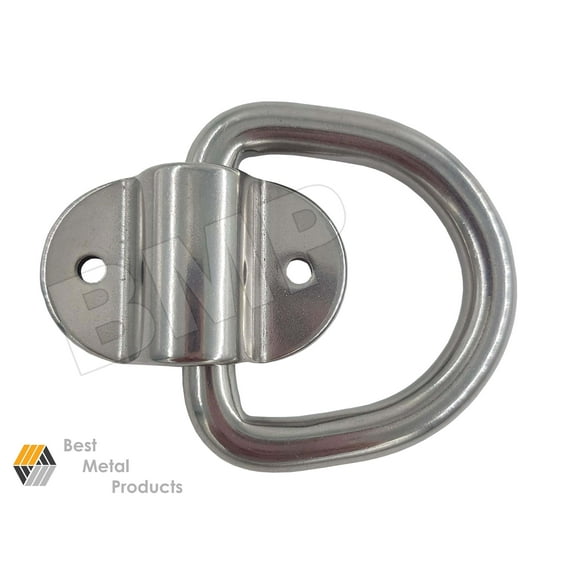 6 STAINLESS STEEL D RING 3/8" BOLT ON CARGO ANCHOR TRAILER TOWING TRUCK 1000206