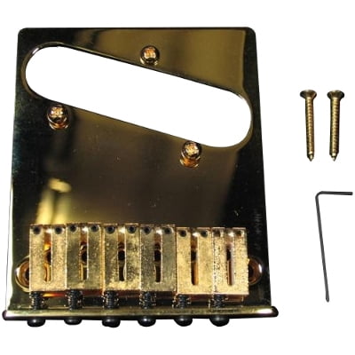 6-Saddle American Series TelecasterBridge Assembly (Gold)