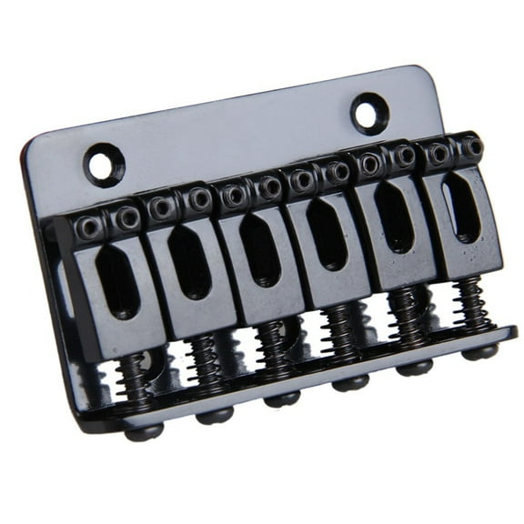 6 Saddle Hardtail Bridge Top Load 65mm Electric Guitar Bridge (Black),1 x hardtail bridge 5 x screws,black