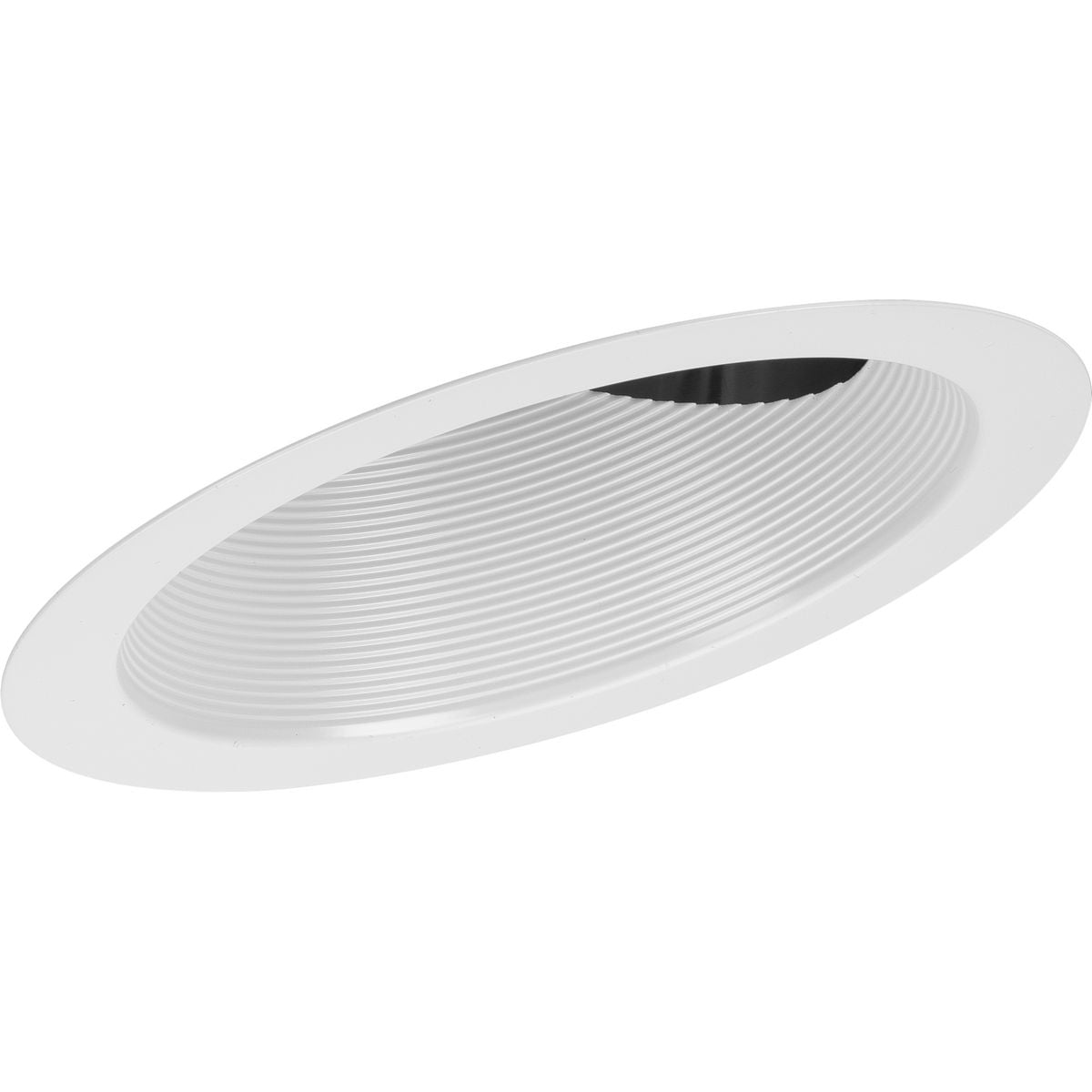 6" Satin White Aluminum Recessed Sloped Ceiling Trim