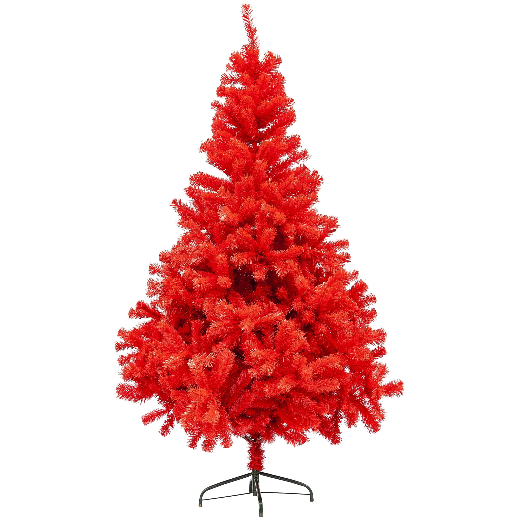 6' Bold Red Pine Artificial Christmas Tree with Metal Stand