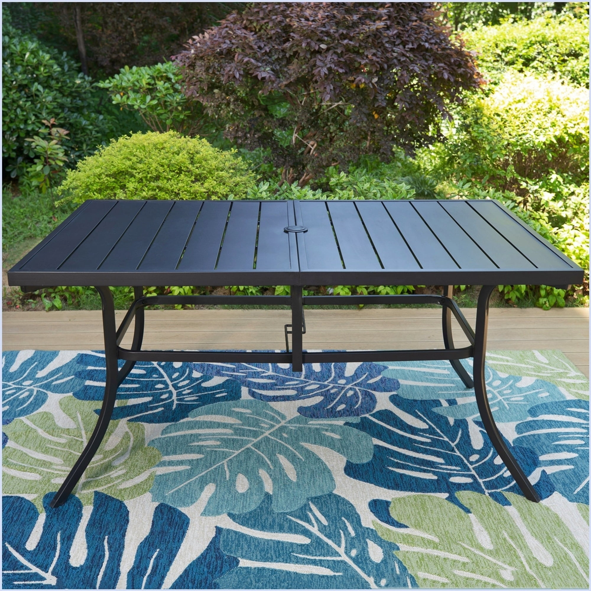 6-Seat-Black-Metal-Outdoor-