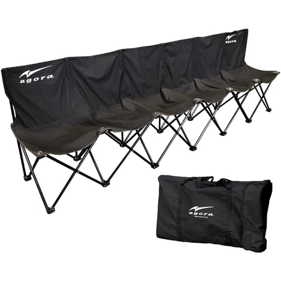 6 Seat Folding Bench for Sports Events, Camping, & More - Includes Carrying Bag
