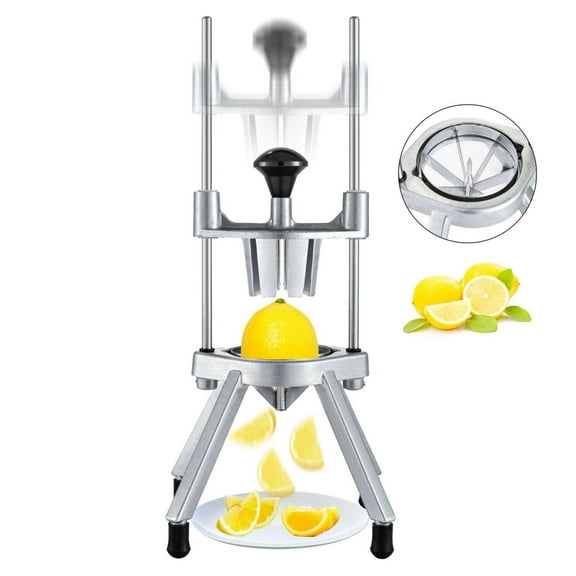 6-Section Lemon Slicer, Commercial Fruit Wedger Stainless Steel Blade for Lime, Citrus - Restaurant, Home Bar