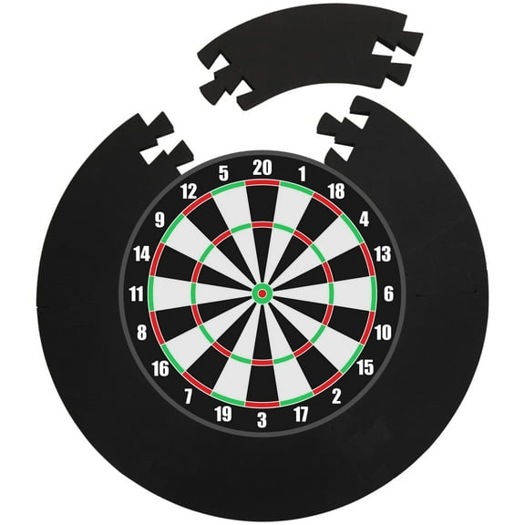 6 Sections EVA Dartboard Wall Protector, Splicing Round Foam Dartboard Backboard, 28.5 in Outer Diameter & 18.3 in Inner Diameter Dart Boards Protector, Snap-Together Design - Easy Assembly