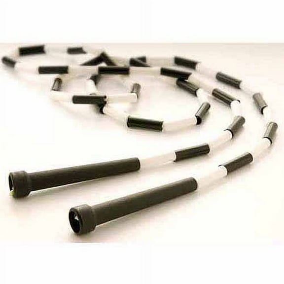 6' Segmented Skip Rope, Black/White