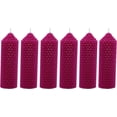 thumbnail image 1 of 6 Set 1.25"x4" 100% Pure Natural Handmade Beeswax Honeycomb Hand Rolled Unscented Tapers Candles Purple, 1 of 5