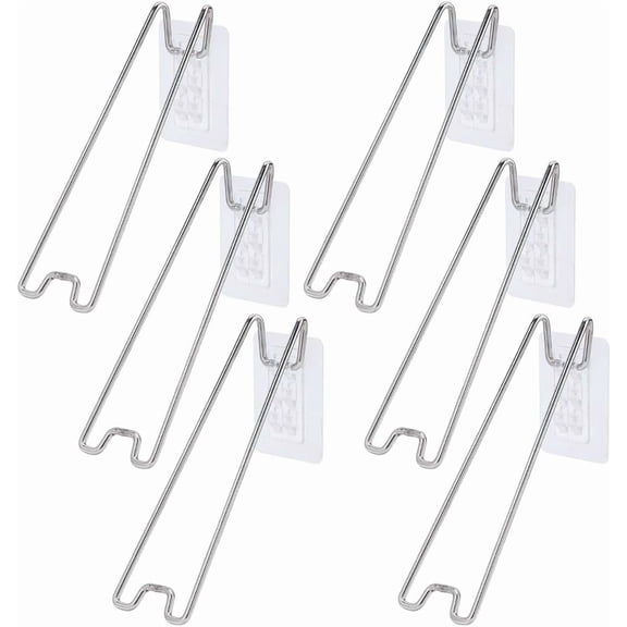 6 Set 201 Stainless Steel Picture Frame Stand Adhesive Easel Back for Picture Frame Stainless Steel Color 180x54.5x23.5mm for Handmade