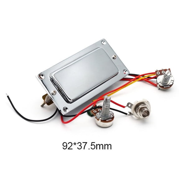 6 Set Chrome Mini Electric Guitar Humbucker Pre-Wired Guitar Pickup with Volume and Tone