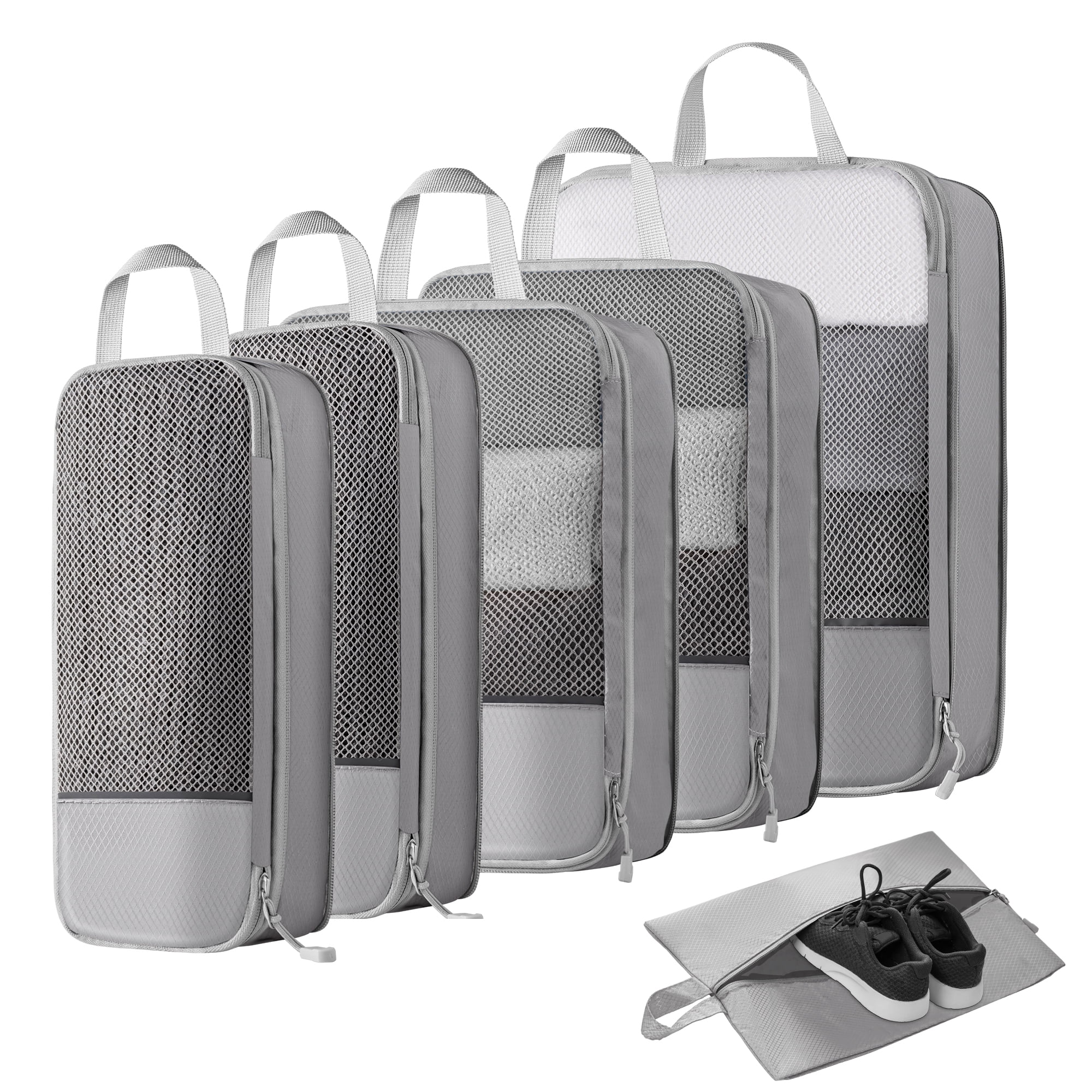 6 Set Compression Packing Cubes for Suitcases, Extensible Travel ...
